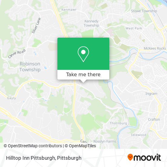 Hilltop Inn Pittsburgh map