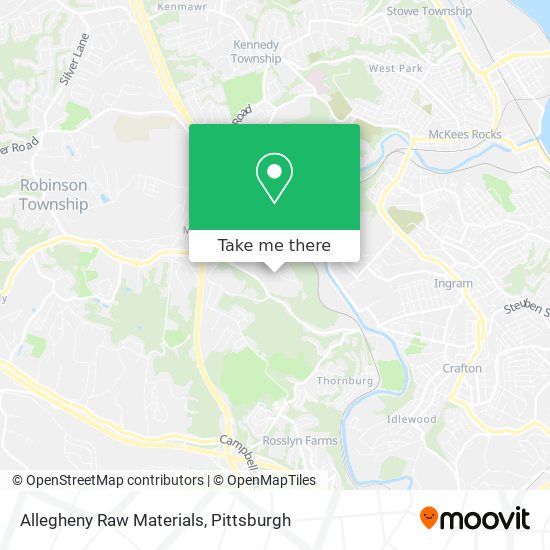 Mapa de Allegheny Raw Materials