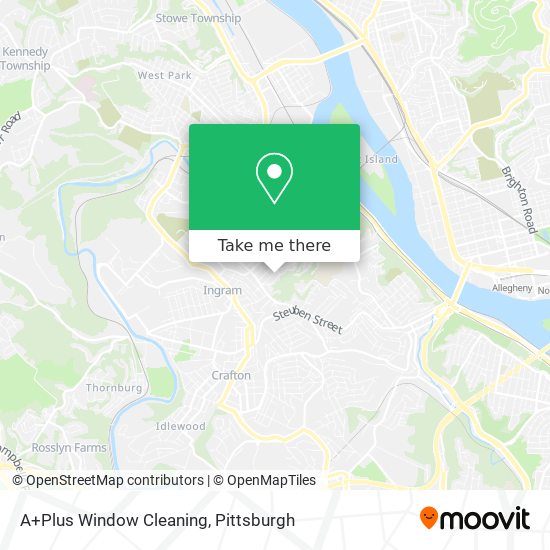 A+Plus Window Cleaning map