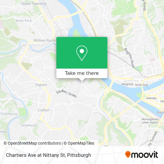 Chartiers Ave at Nittany St map