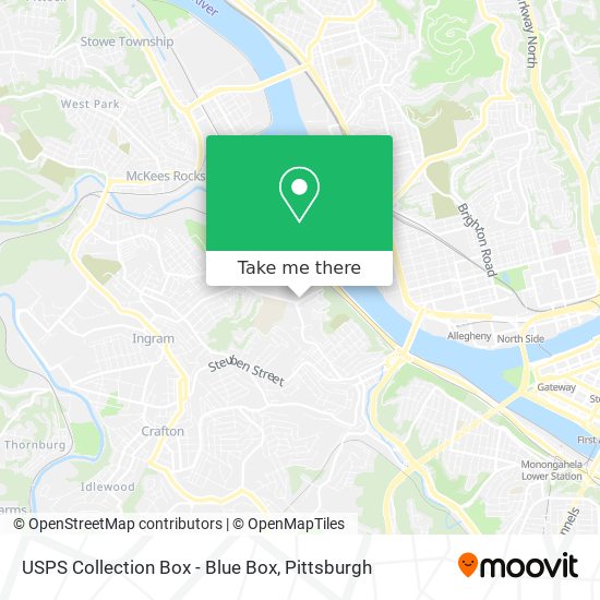 USPS Collection Box - Blue Box map