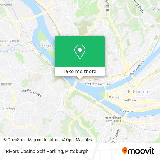 Mapa de Rivers Casino Self Parking
