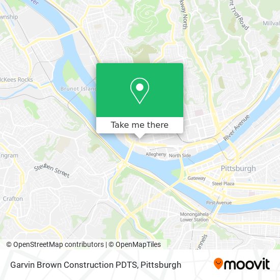 Garvin Brown Construction PDTS map