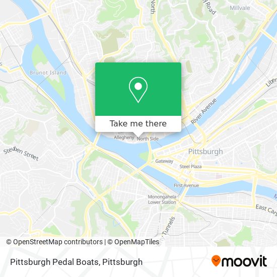 Mapa de Pittsburgh Pedal Boats