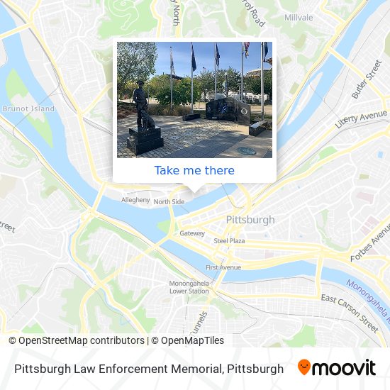 Pittsburgh Law Enforcement Memorial map