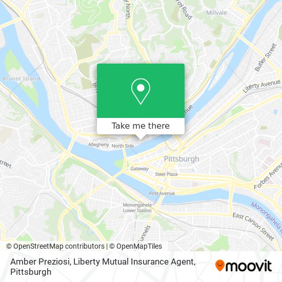 Amber Preziosi, Liberty Mutual Insurance Agent map