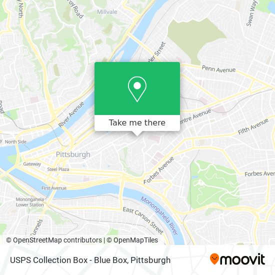 USPS Collection Box - Blue Box map