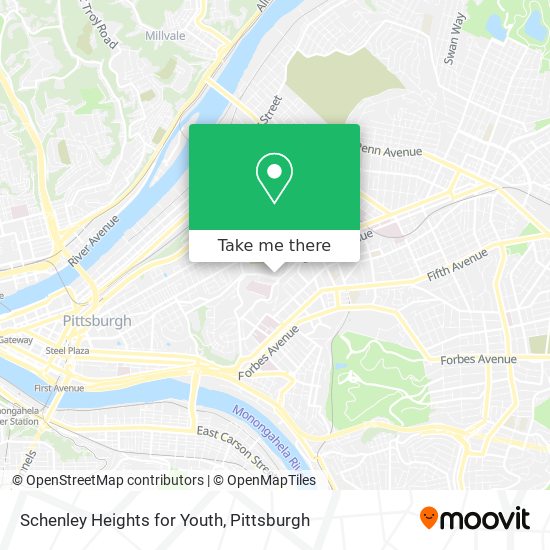 Schenley Heights for Youth map