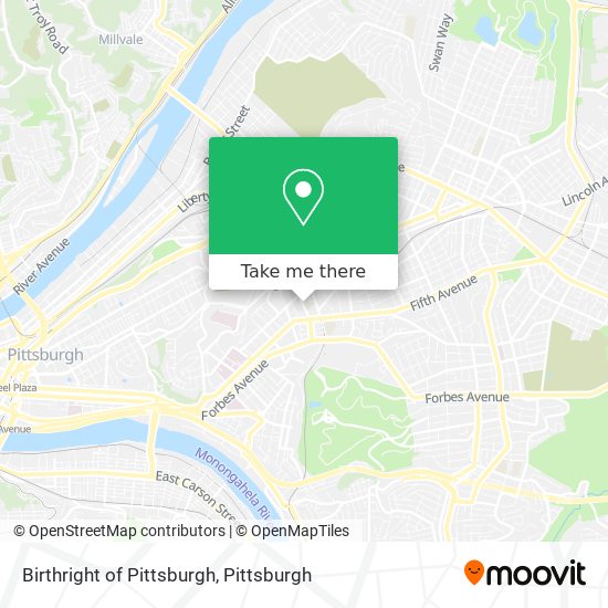 Birthright of Pittsburgh map