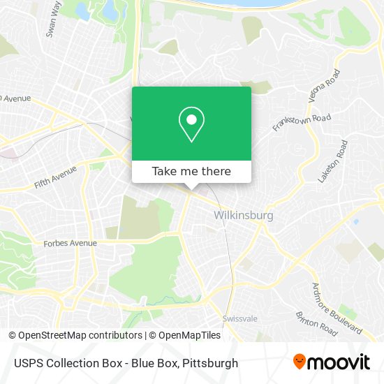 USPS Collection Box - Blue Box map