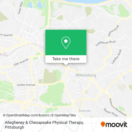 Allegheney & Chesapeake Physical Therapy map