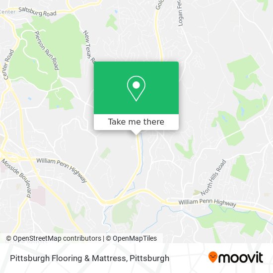 Pittsburgh Flooring & Mattress map