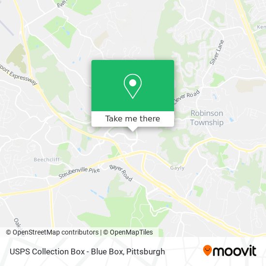 Mapa de USPS Collection Box - Blue Box