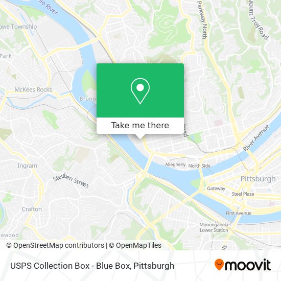 USPS Collection Box - Blue Box map