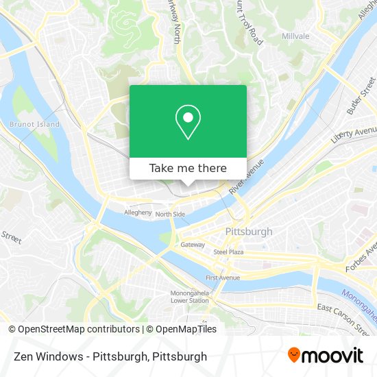 Mapa de Zen Windows - Pittsburgh