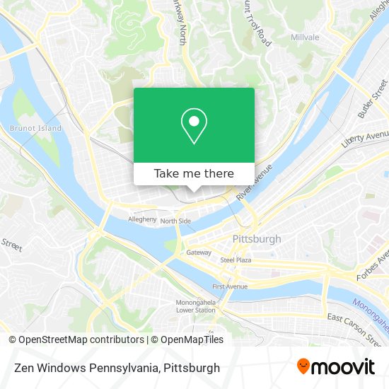 Mapa de Zen Windows Pennsylvania
