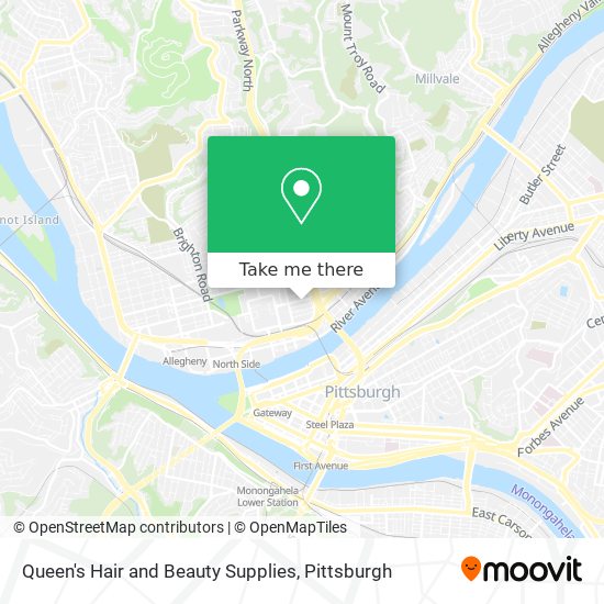 Queen's Hair and Beauty Supplies map