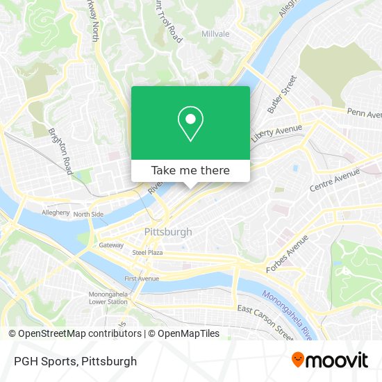 PGH Sports map