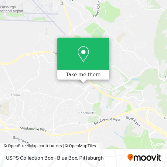 USPS Collection Box - Blue Box map