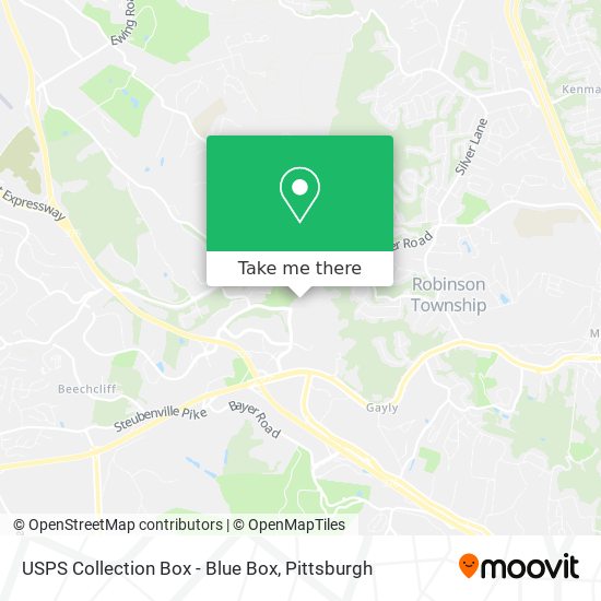 USPS Collection Box - Blue Box map