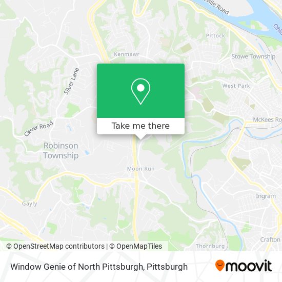 Window Genie of North Pittsburgh map