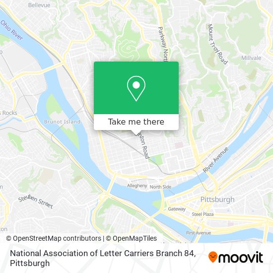 National Association of Letter Carriers Branch 84 map