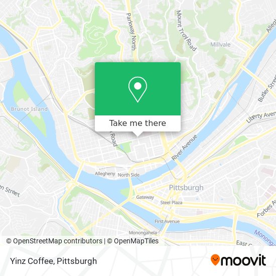 Yinz Coffee map