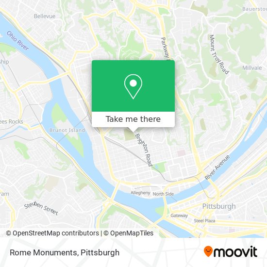 Rome Monuments map