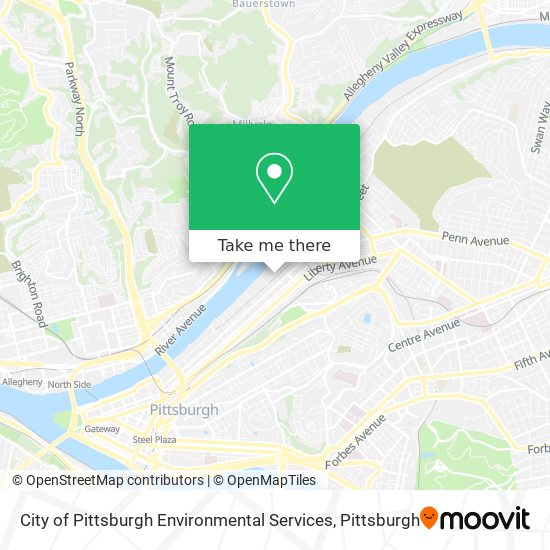 Mapa de City of Pittsburgh Environmental Services