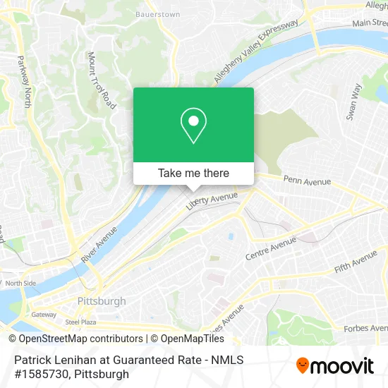 Mapa de Patrick Lenihan at Guaranteed Rate - NMLS #1585730