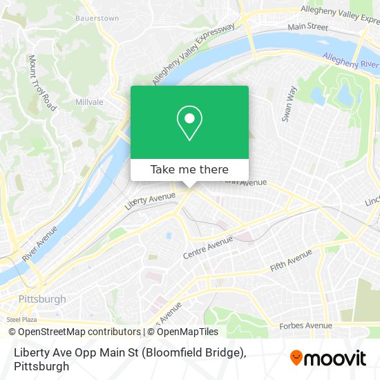Liberty Ave Opp Main St (Bloomfield Bridge) map