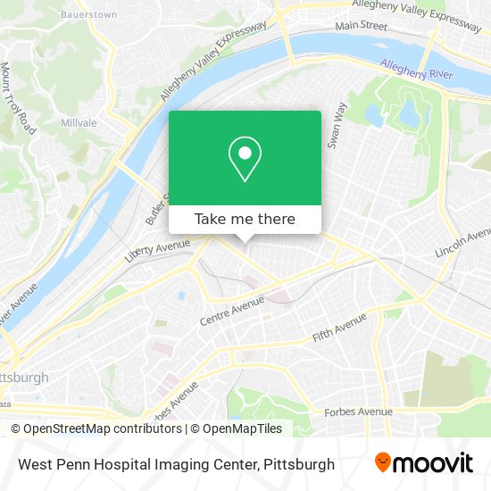 Mapa de West Penn Hospital Imaging Center