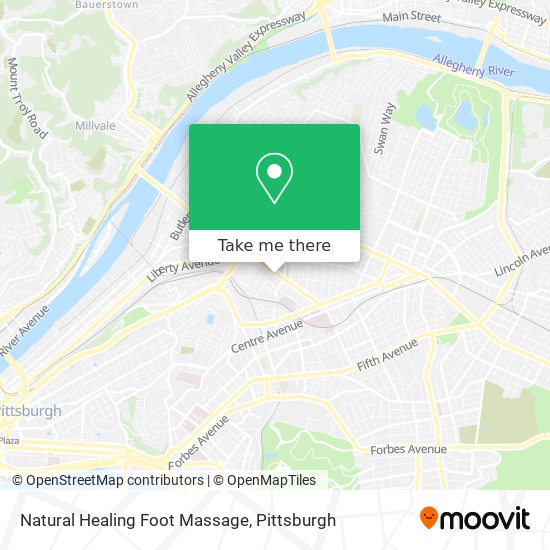 Natural Healing Foot Massage map