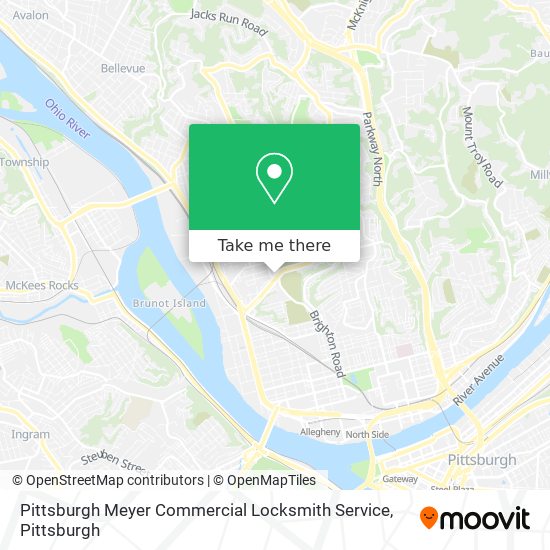 Mapa de Pittsburgh Meyer Commercial Locksmith Service