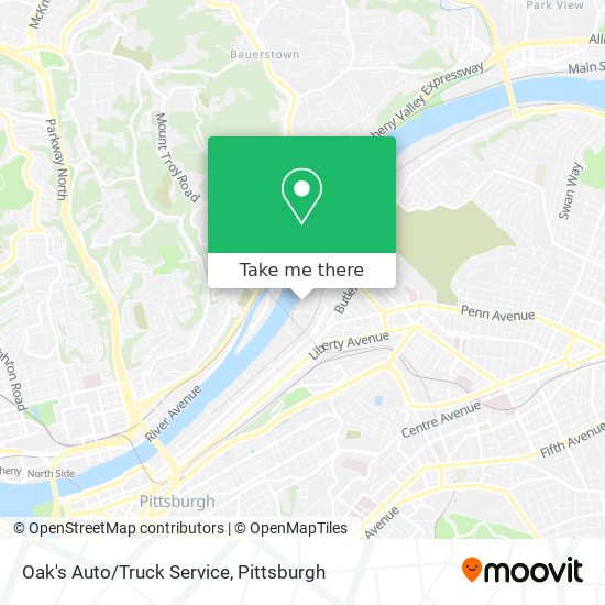 Oak's Auto/Truck Service map