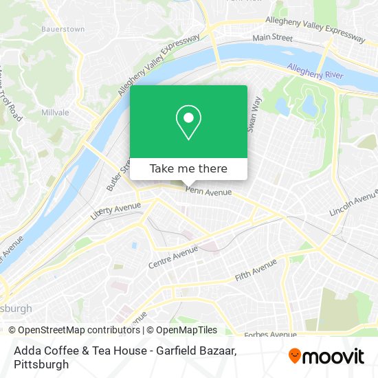 Mapa de Adda Coffee & Tea House - Garfield Bazaar