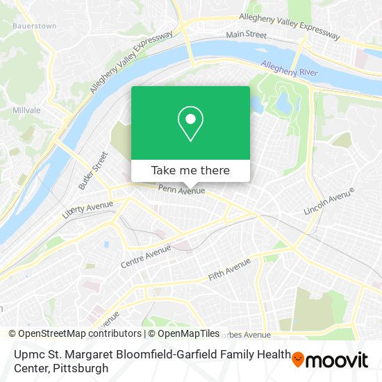 Mapa de Upmc St. Margaret Bloomfield-Garfield Family Health Center