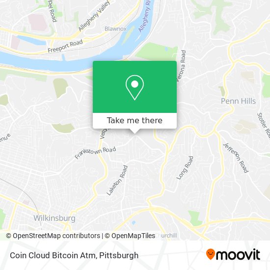 Mapa de Coin Cloud Bitcoin Atm