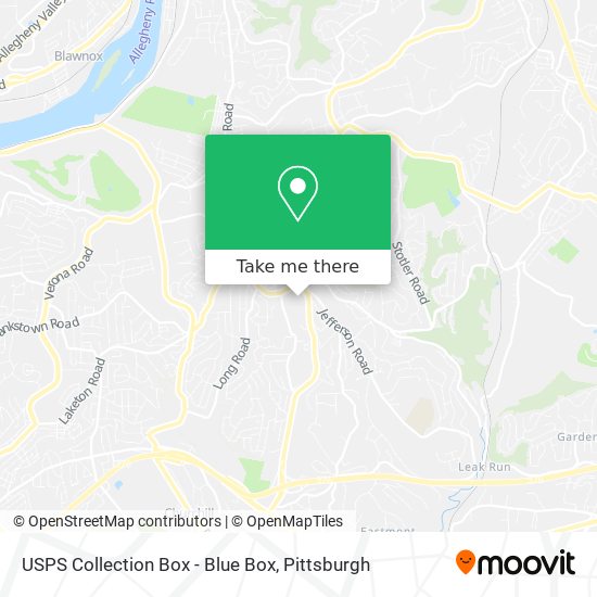 USPS Collection Box - Blue Box map