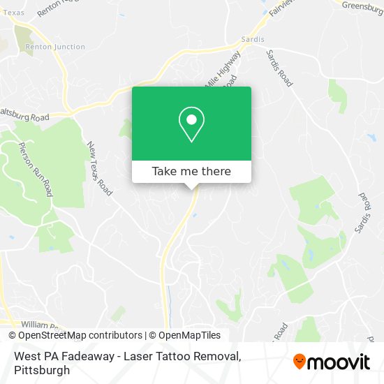 West PA Fadeaway - Laser Tattoo Removal map