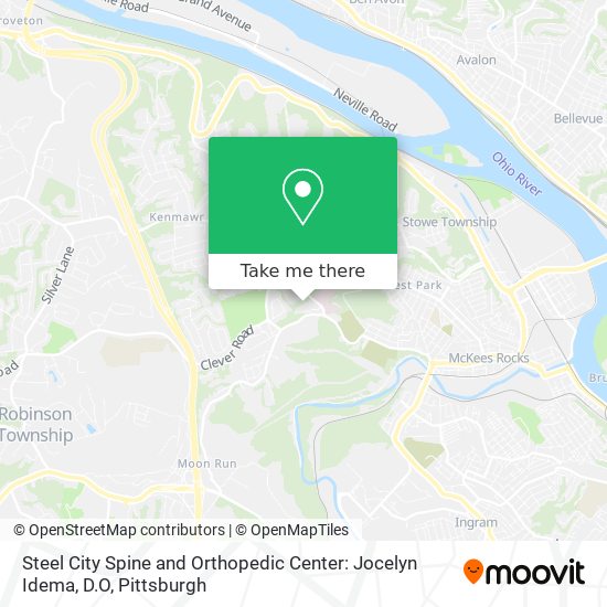 Mapa de Steel City Spine and Orthopedic Center: Jocelyn Idema, D.O