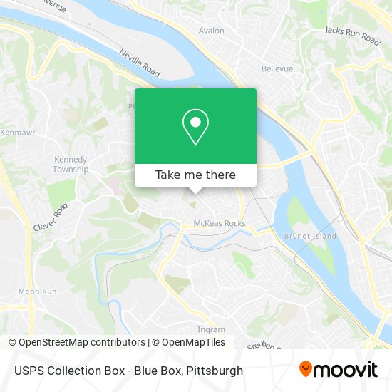 USPS Collection Box - Blue Box map