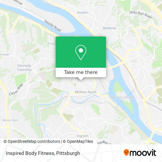 Inspired Body Fitness map