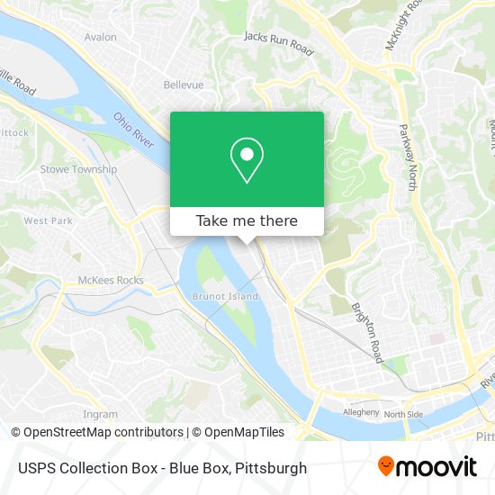 USPS Collection Box - Blue Box map