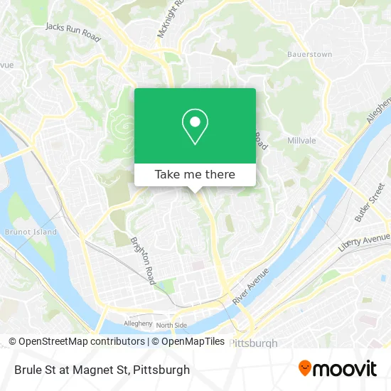 Brule St at Magnet St map