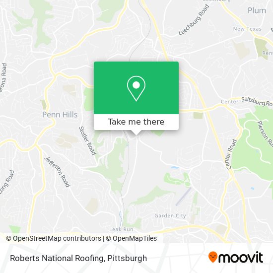 Roberts National Roofing map