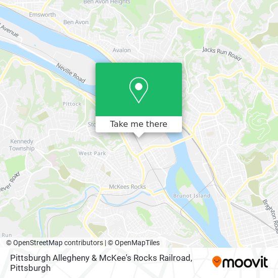 Pittsburgh Allegheny & McKee's Rocks Railroad map