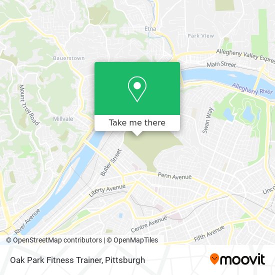 Oak Park Fitness Trainer map