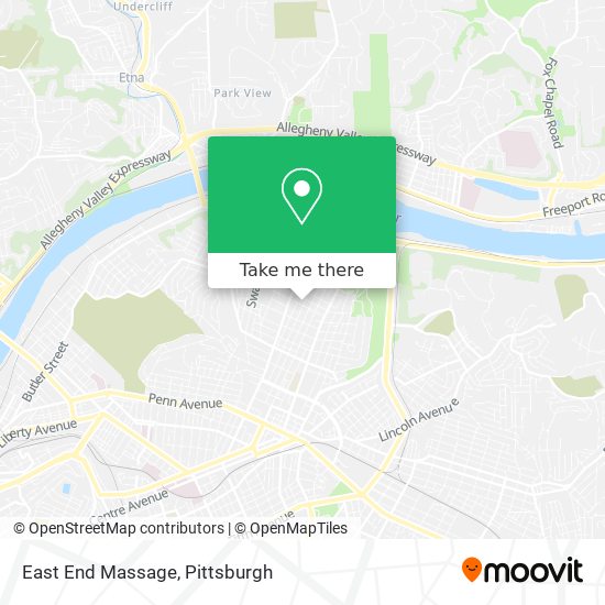 East End Massage map