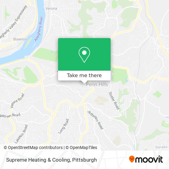 Supreme Heating & Cooling map